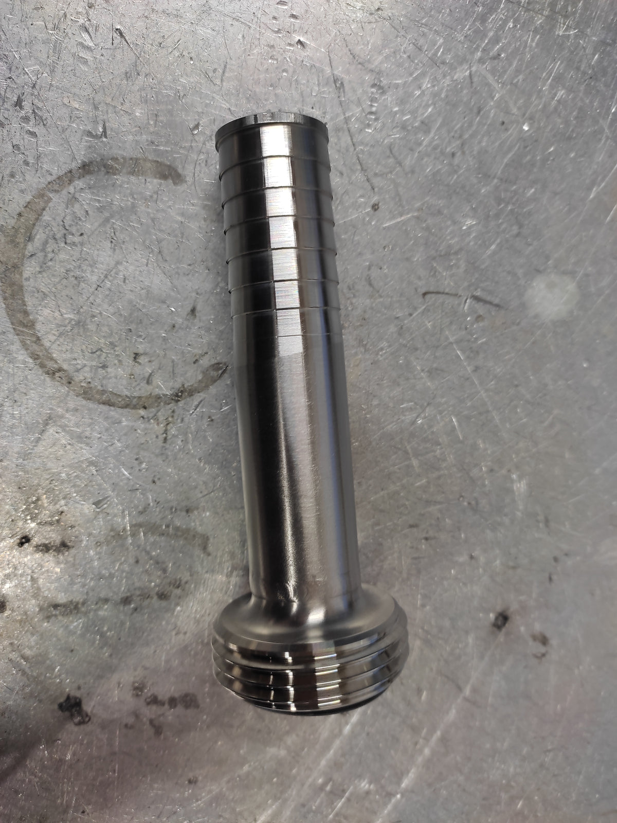 316 stainless steel RJT Male to Hosetail Adaptor - view 2