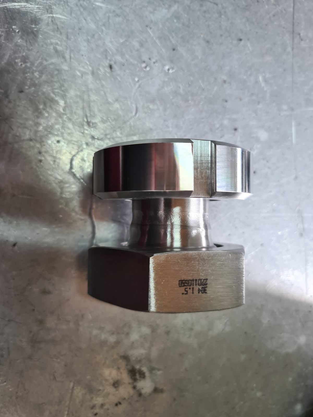 316 stainless steel RJT Female to DIN Female Adaptor - view 2