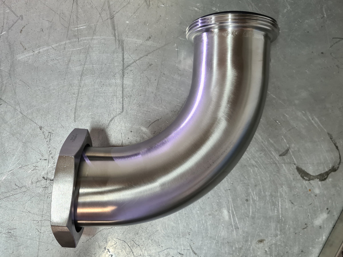 RJT to RJT Hygienic Elbow in stainless steel - view 3