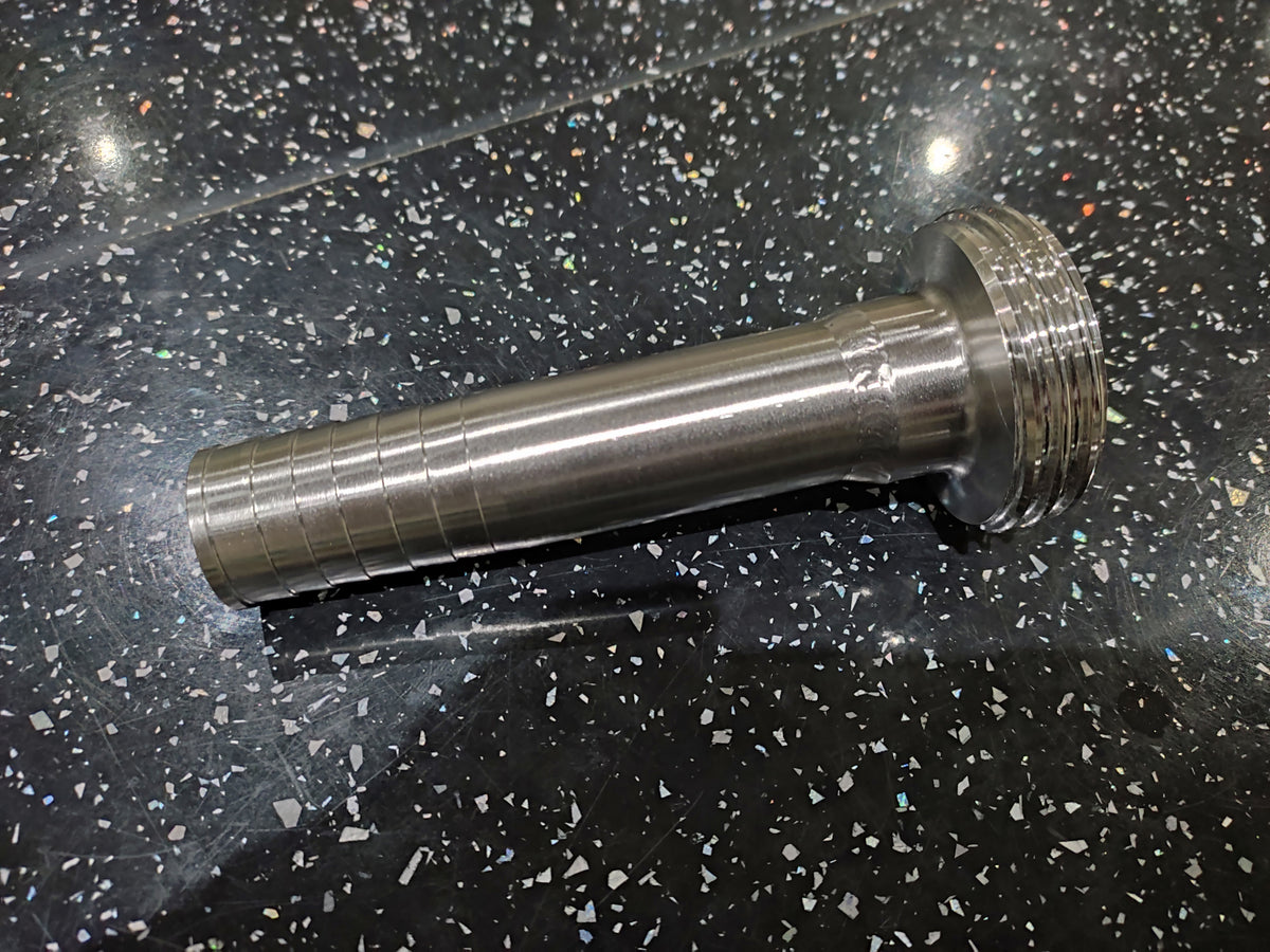 316 stainless steel DIN Male to Hosetail Adaptor