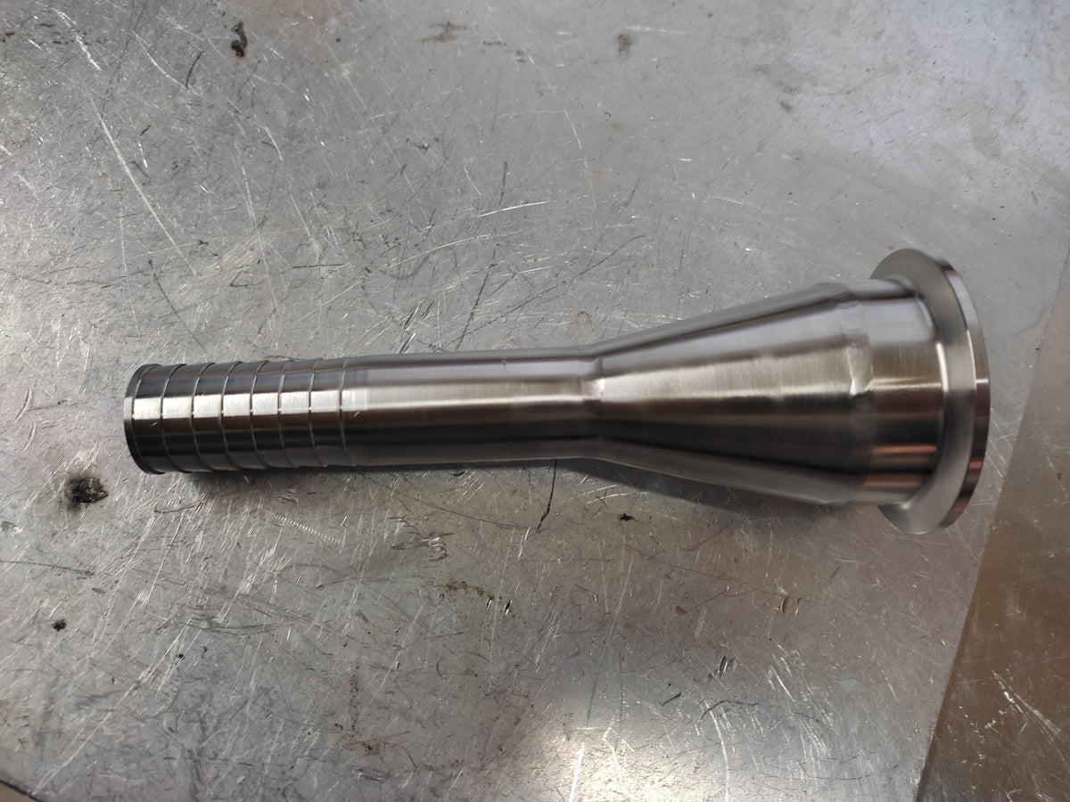 316 stainless steel Tri-Clamp to Hosetail Adaptor - view 4