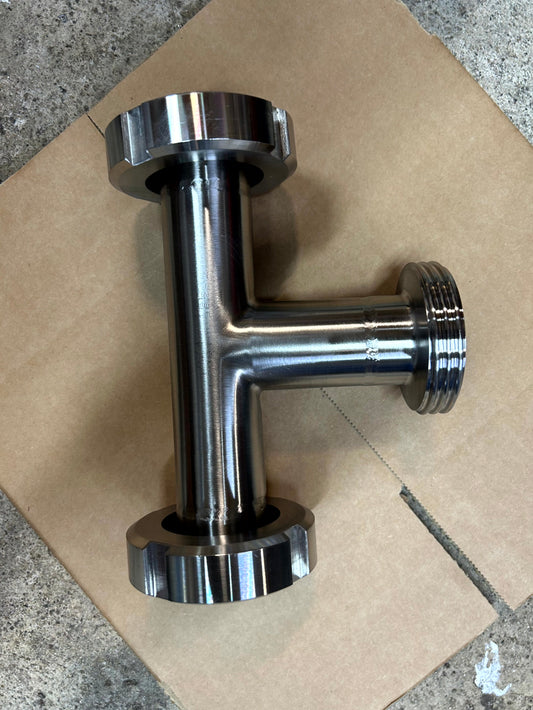DIN Hygienic Normal Tee in stainless steel