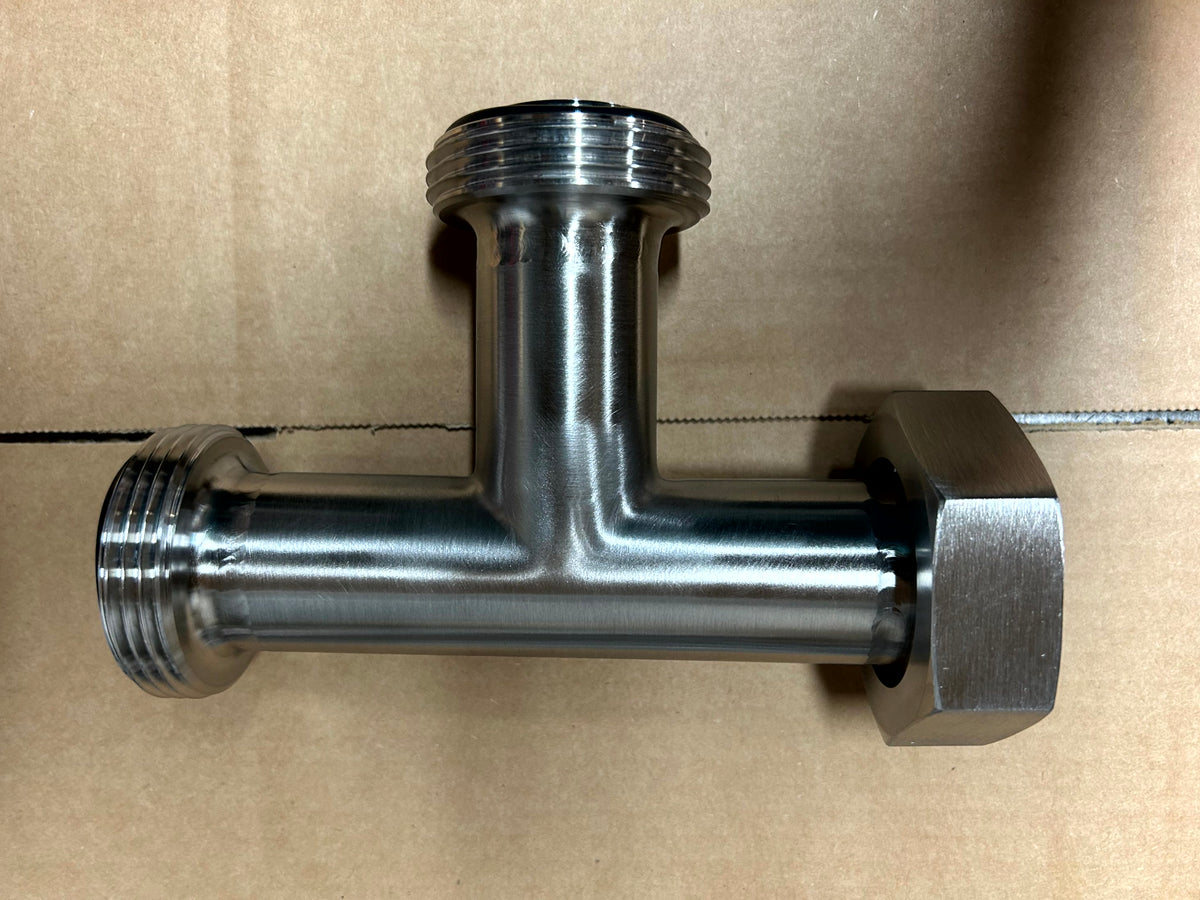 RJT Hygienic Normal Tee in stainless steel - view 1