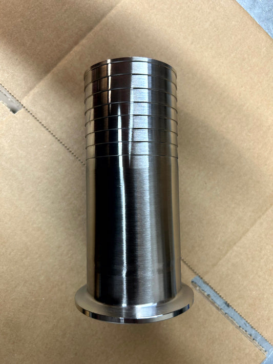 316 stainless steel Tri-Clamp to Hosetail Adaptor - view 1