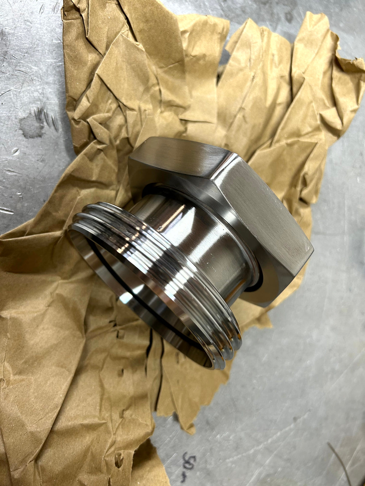 316 stainless steel RJT Female to DIN Male Adaptor - view 3