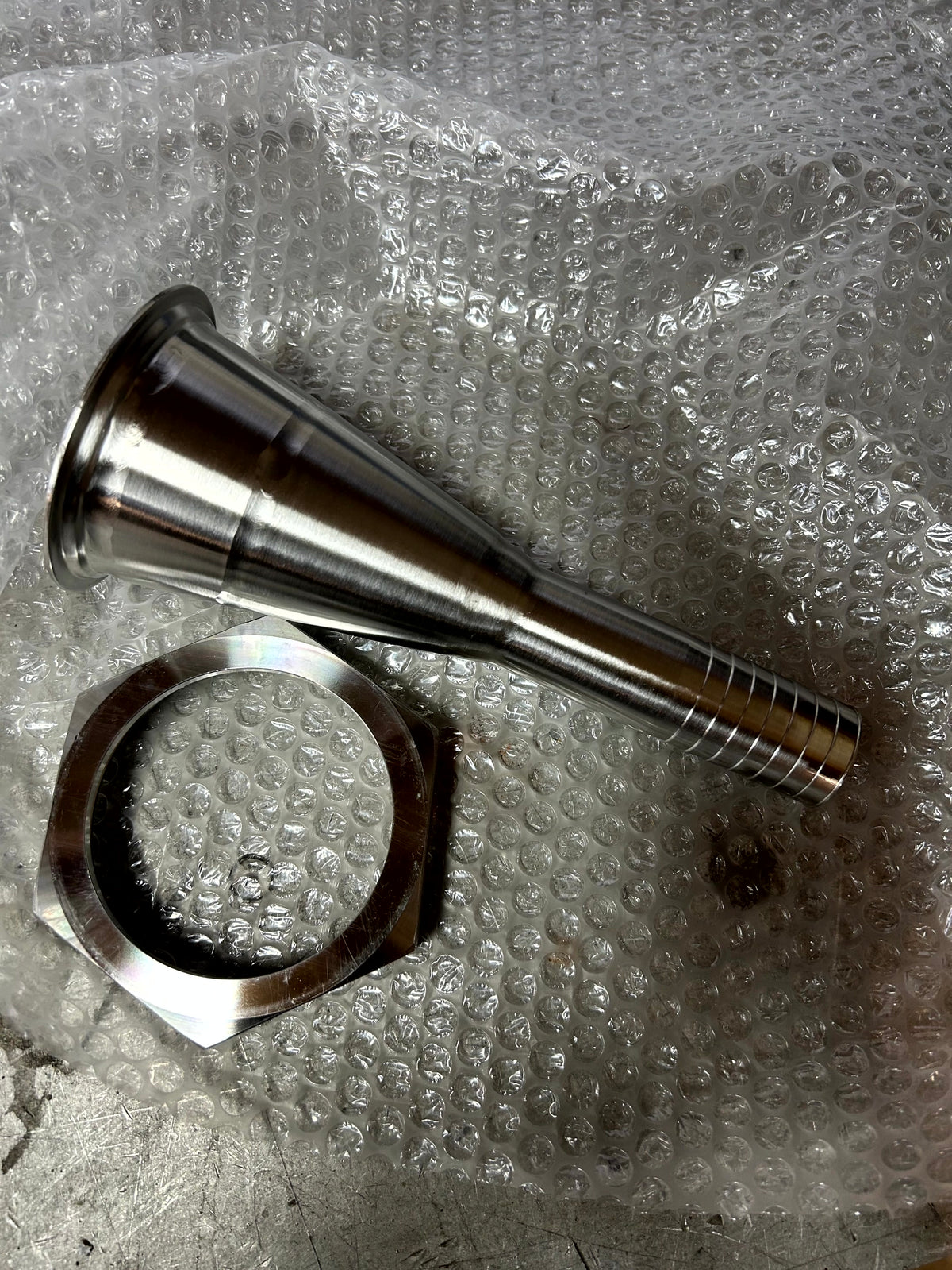 316 stainless steel RJT Female to Hosetail Adaptor - view 2