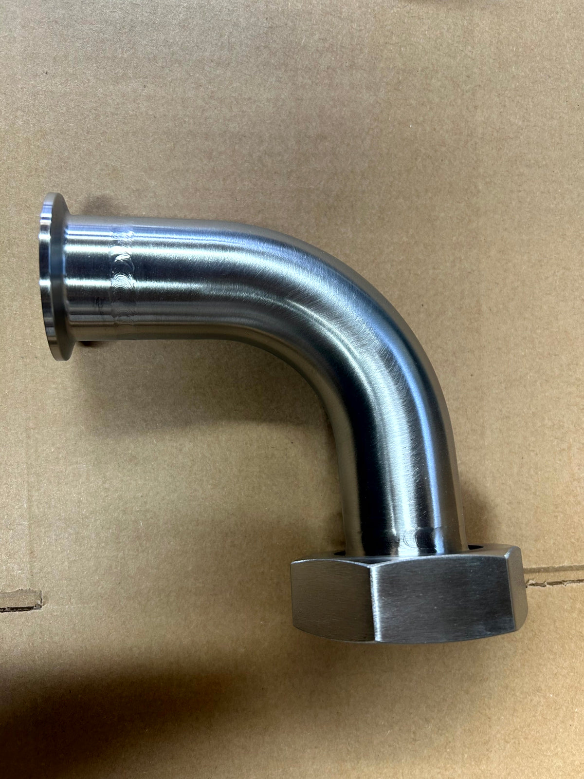 RJT to Tri-Clamp Hygienic Elbow in stainless steel - view 1