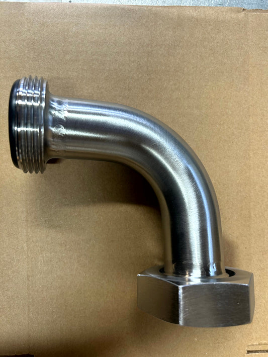RJT to RJT Hygienic Elbow in stainless steel - view 1