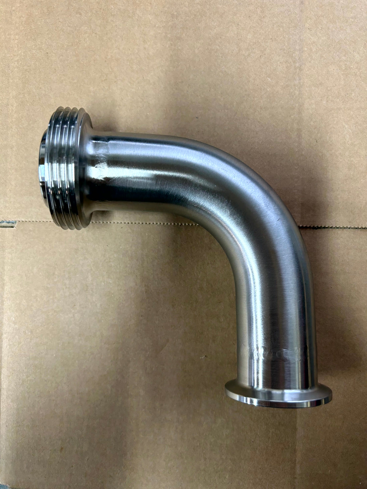 RJT to Tri-Clamp Hygienic Elbow in stainless steel - view 3