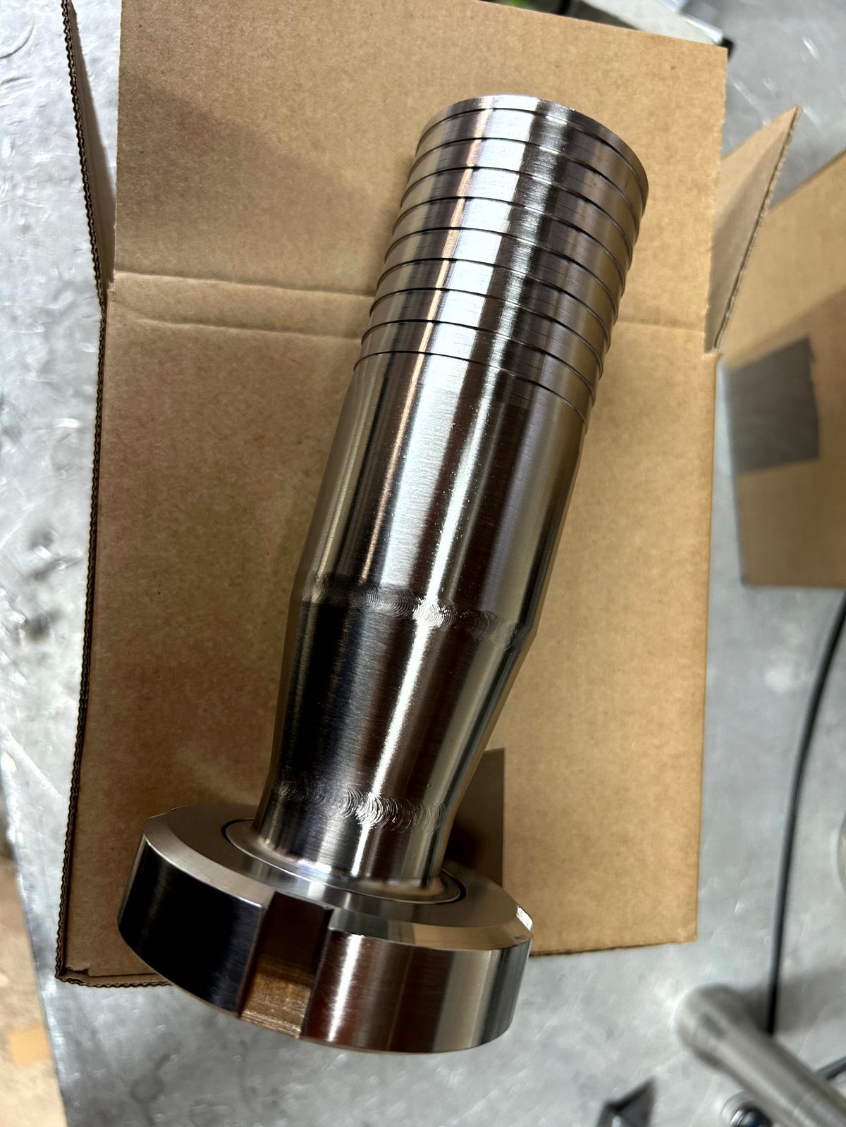 316 stainless steel DIN Female to Hosetail Adaptor - view 4
