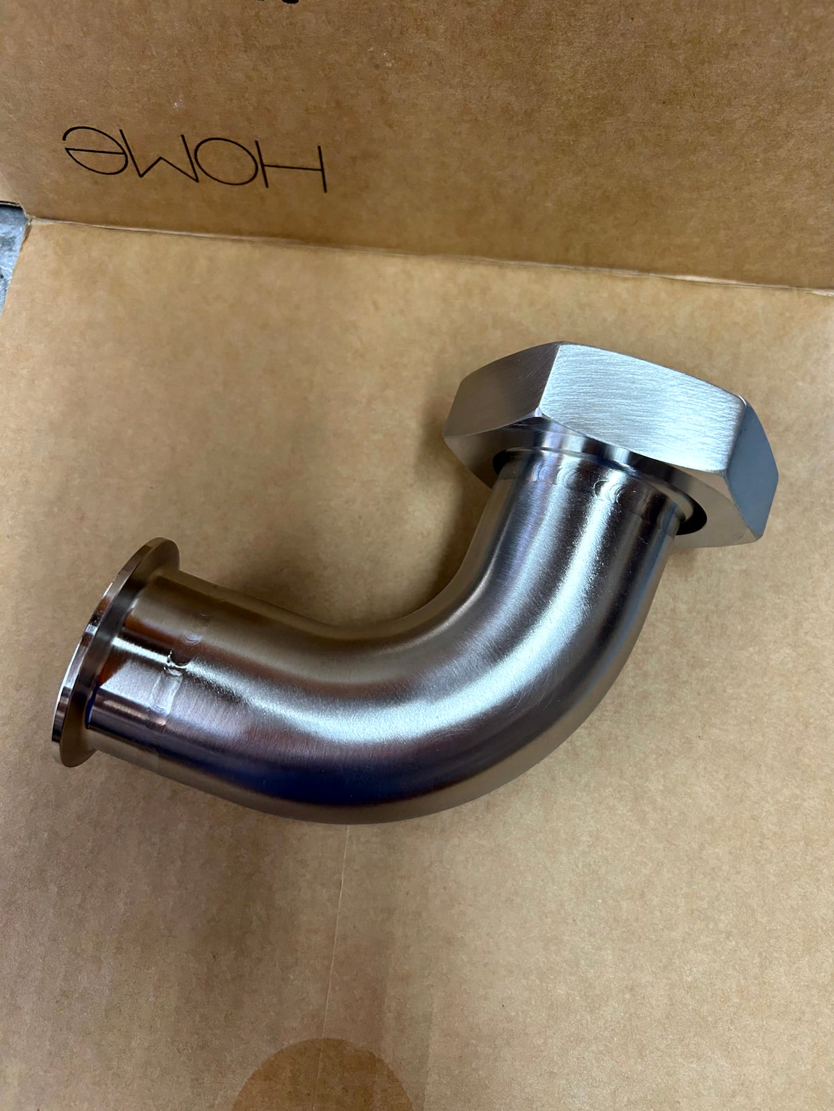 RJT to Tri-Clamp Hygienic Elbow in stainless steel - view 4