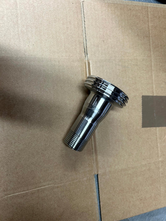 BSP Male to DIN Male Adaptor in stainless steel - view 2
