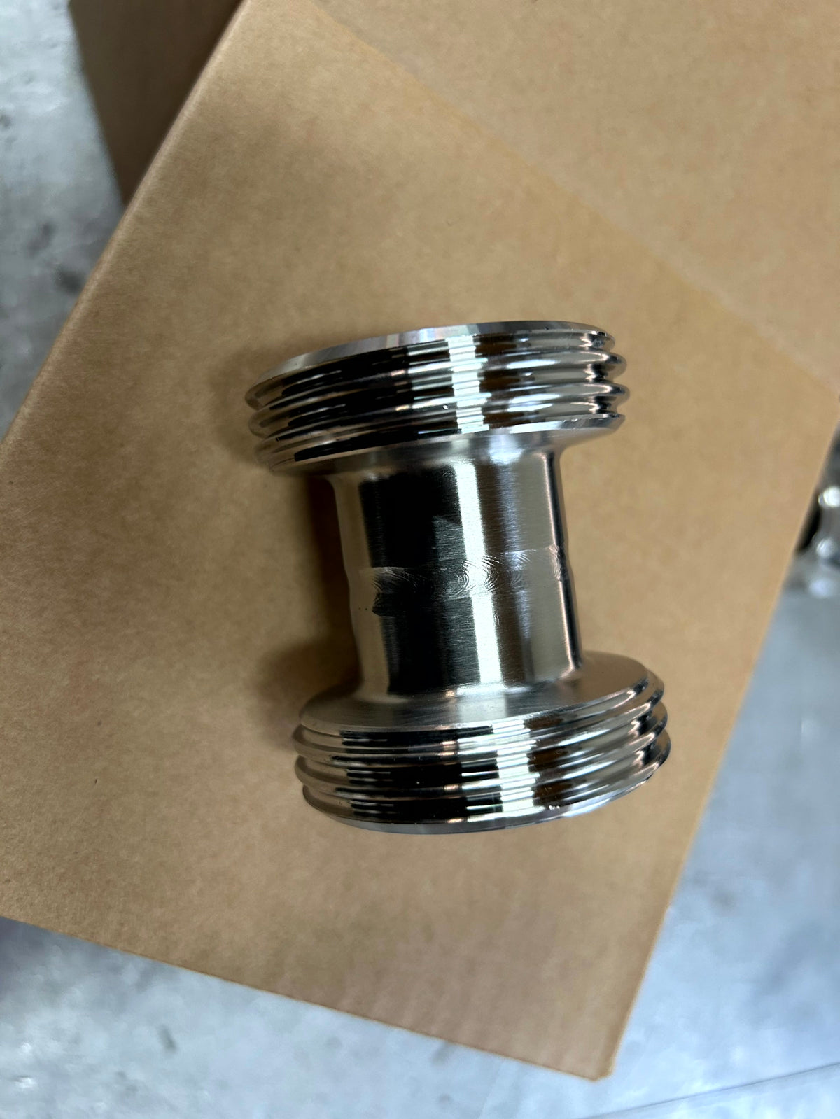 316 stainless steel DIN Male to DIN Male Adaptor - view 2